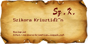 Szikora Krisztián névjegykártya