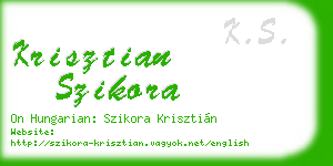 krisztian szikora business card